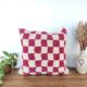 Coussin berbère damier magenta