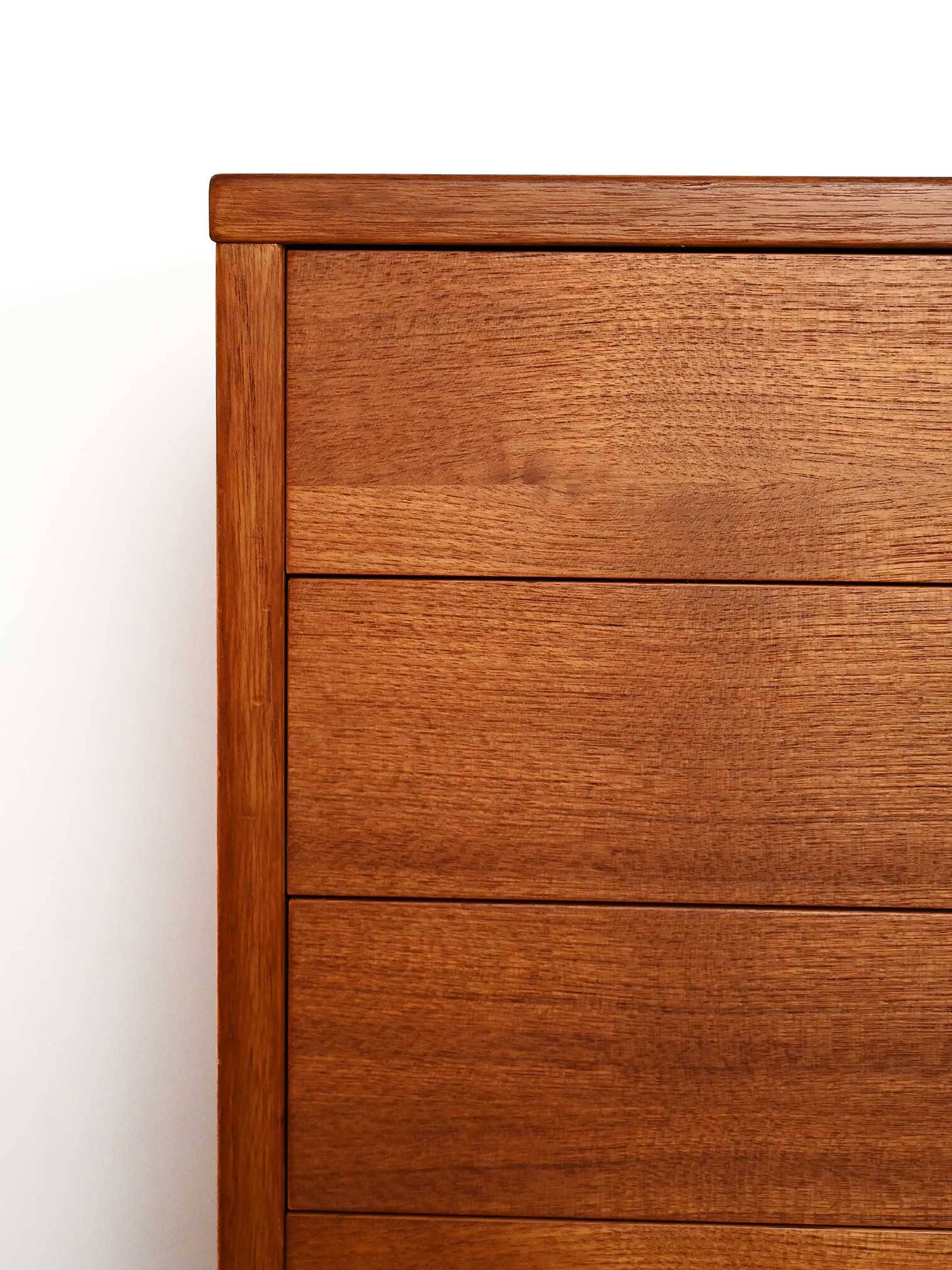 Commode scandinave en teck à 6 tiroirs, années 1960