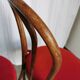 Ensemble de 6 chaises de salle à manger vintage en bois courbé :  des années 1970, revêtement rouge