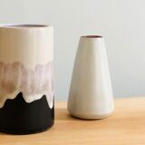 Duo of small ceramic vases