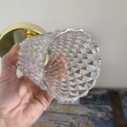Pair of vintage electrified glass wall lamps