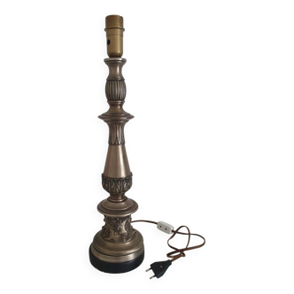 Large metal vine leaf lamp base
