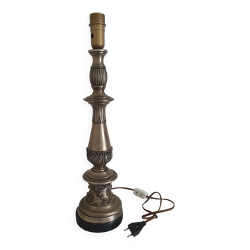 Large metal vine leaf lamp base