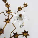Magnificent vintage Italian wall light with Swarovski crystal, 1970s