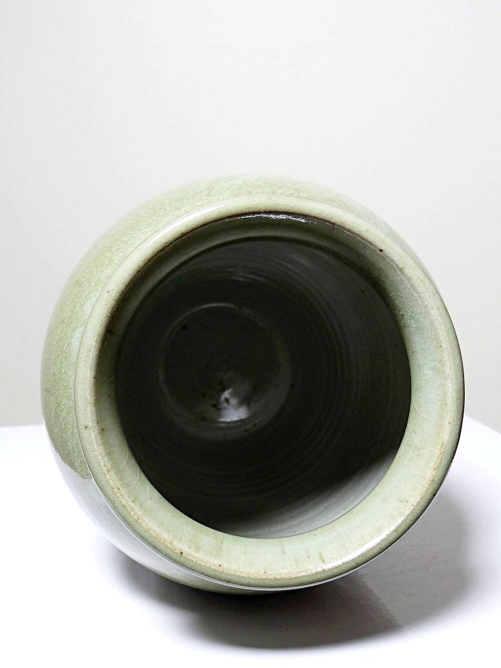Wabi-Sabi Modernist Vase, Handcrafted Stoneware with Vintage Ash Glaze