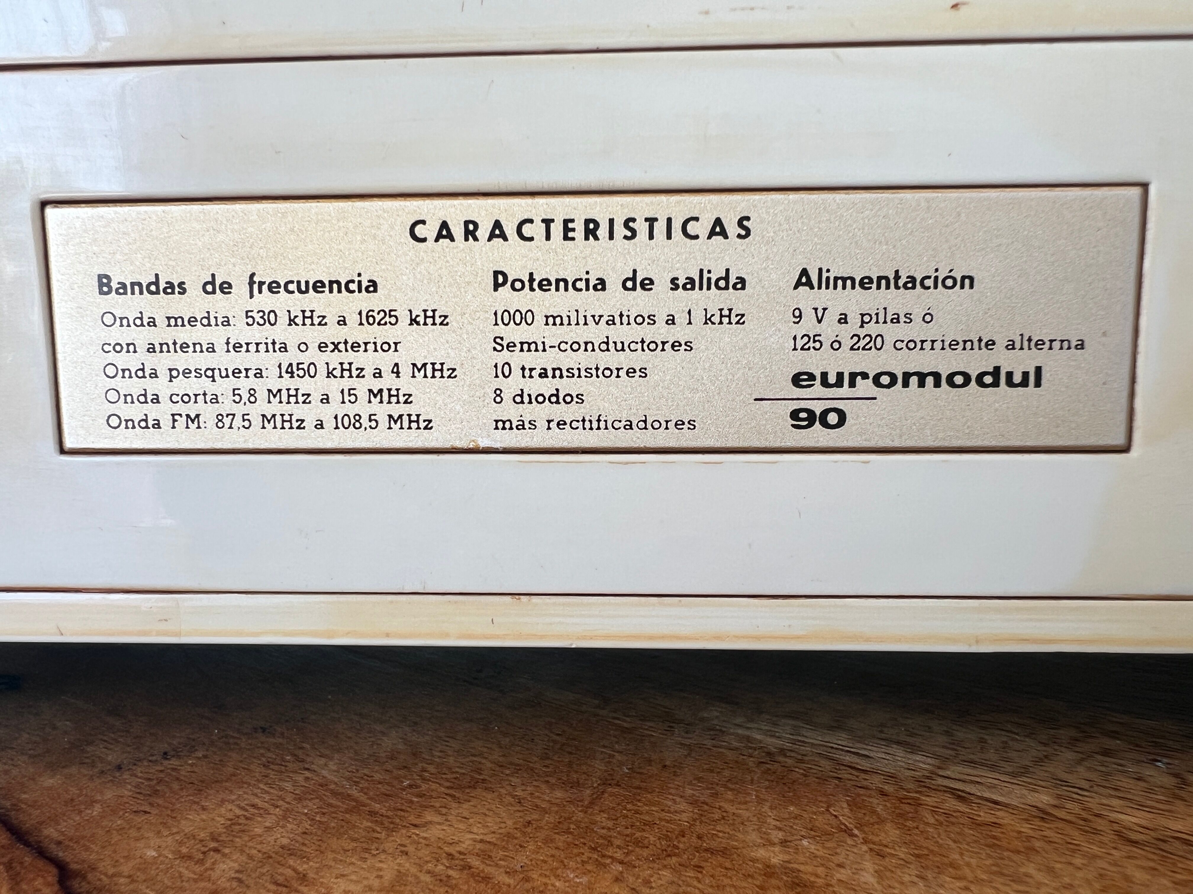 Transistor radio from the 70s, inter brand, for mid century modern apartment decoration