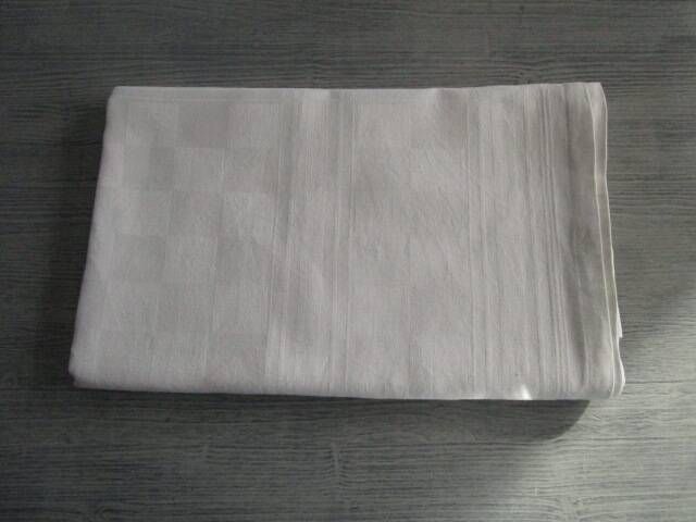 Antique damask tablecloth, monogrammed 140x160cm
