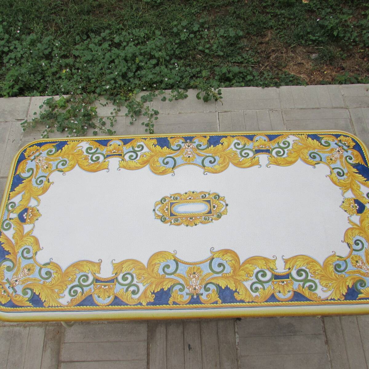 Modèle unique Table de Salle à manger plateau émaillé