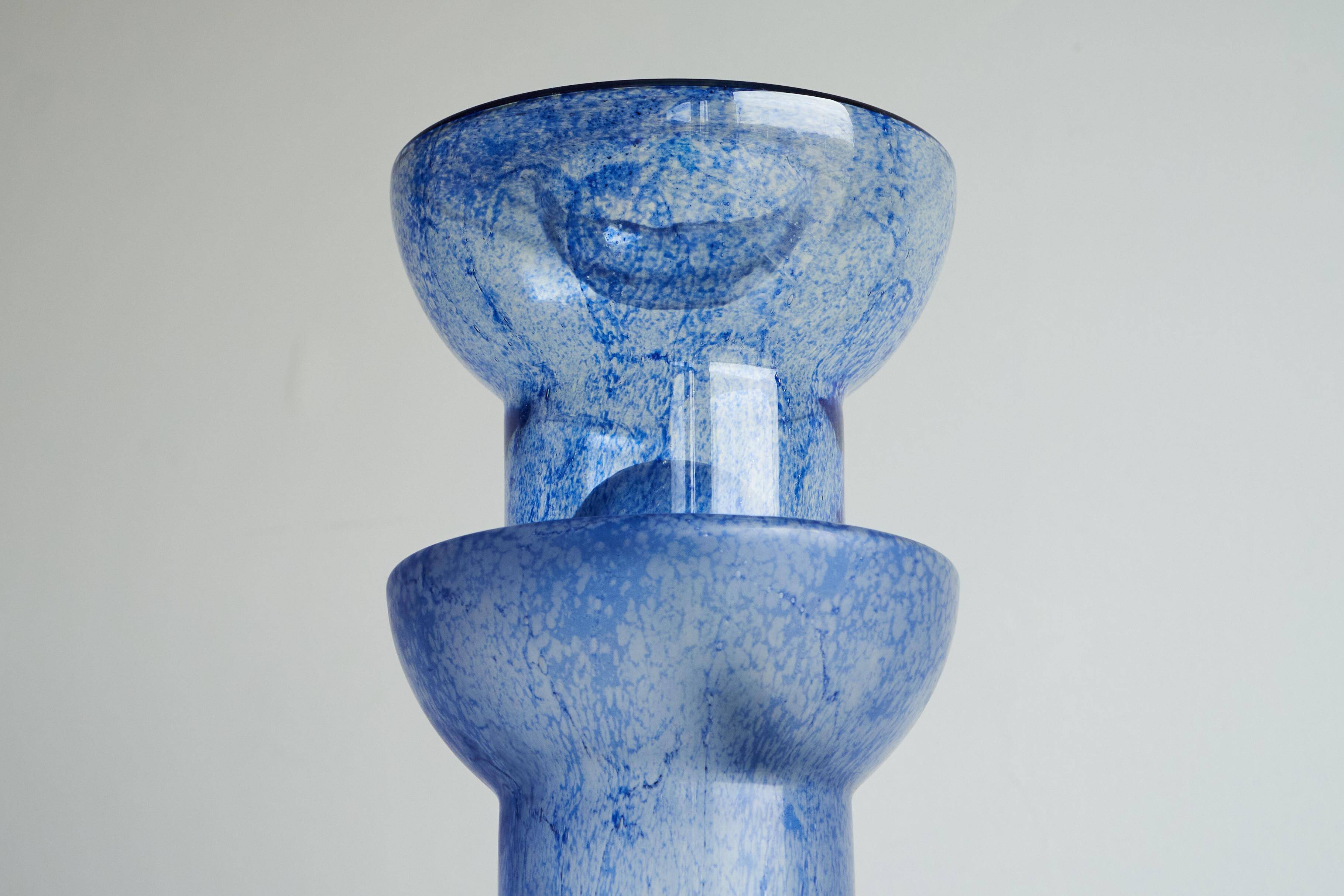 Murano Pulegoso glass table lamp sculpture from the 1970s.