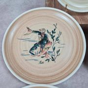 Set of 5 vintage Granville plates, fish design.