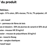 POSADA sofa 3 places HABITAT fabric Bellagio - Lagoon Green