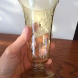 Amber tulip vase