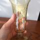 Amber tulip vase