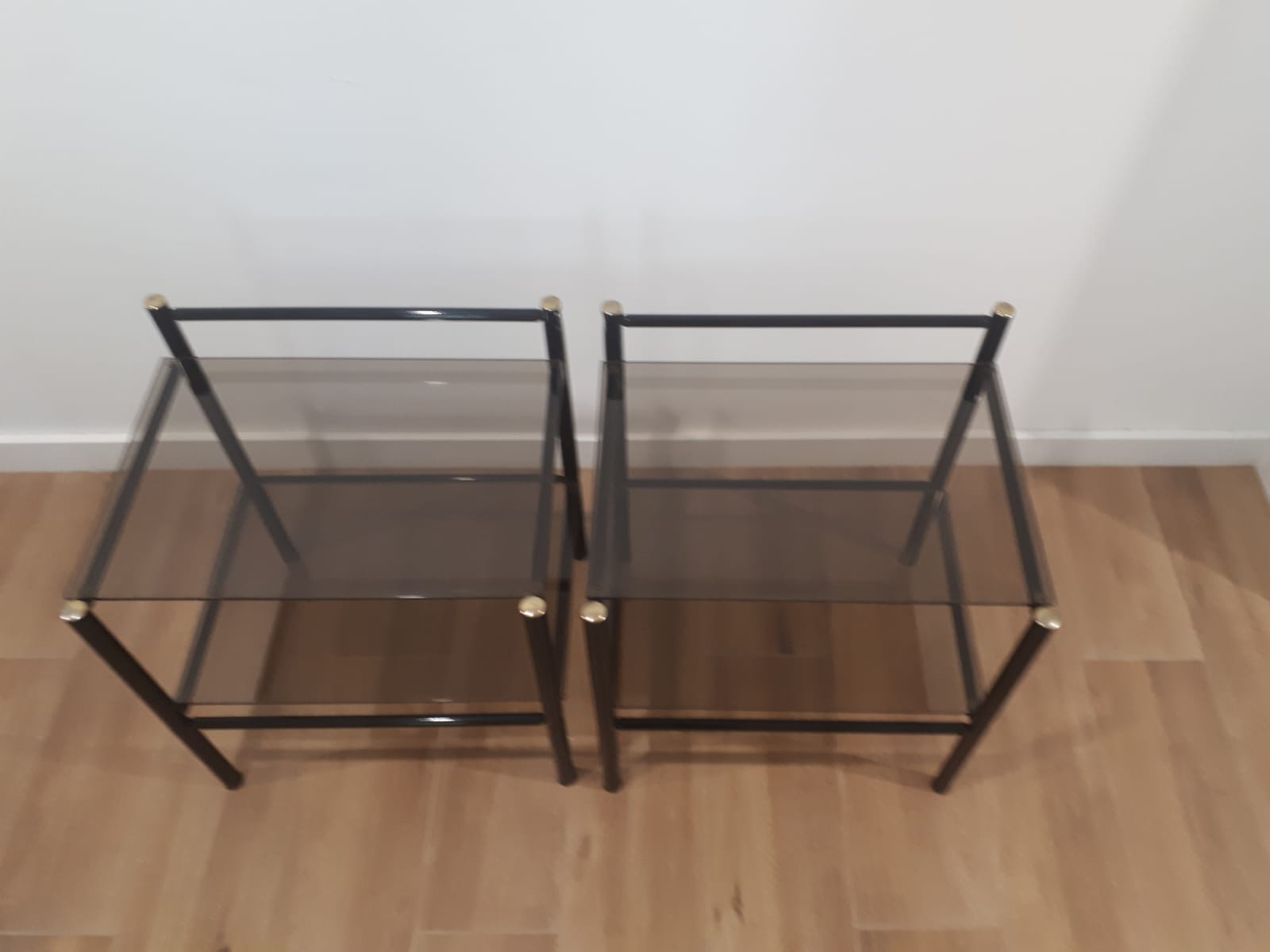 Pair of bedside tables, Italy, 70s/80s