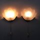 Sconces glass frosted metal golden years 1960-1970