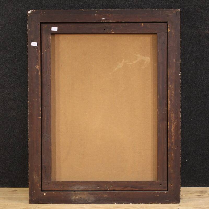 Antique Italian painting of Saint Jerome from the 17th century