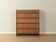Classic shoe cabinet from the 1960s, walnut veneer, four drop-down doors, two drawers