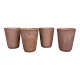 4 verres en grès Digoin