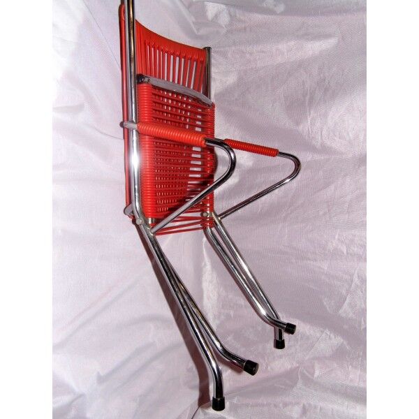 Orange armchair scoubidou 60/70