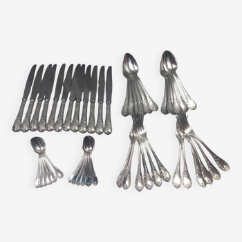 CHRISTOFLE MARLY - 48-PIECE SILVER METAL HOUSEHOLD NEW CONDITION €5,220