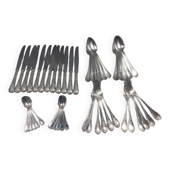 CHRISTOFLE MARLY - 48-PIECE SILVER METAL HOUSEHOLD NEW CONDITION €5,220