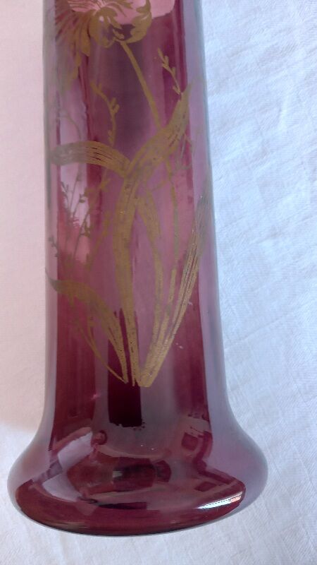 Old pink vase, Japanese art nouveau style