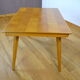 Table feet compass in vintage blond oak 1960