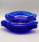 6 vintage LUMINARC France cobalt blue ice cream cups, "gourmet" model
