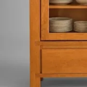 Glass display cabinet on legs