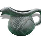 Zoomorphic painted plaster or stoneware pitcher