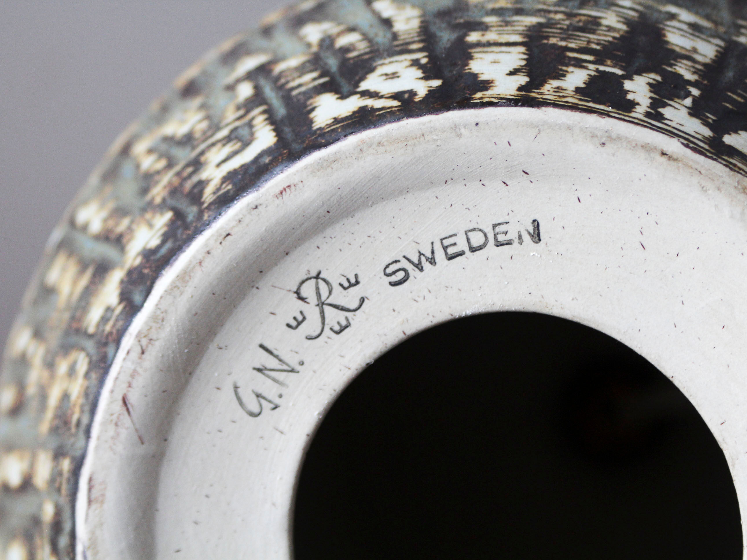 Rubus ceramic lamp stand by Gunnar Nylund for Rörstrand