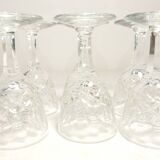 Six glasses - Lorraine crystal