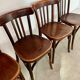 Set of 4 old vintage 50s bentwood bistro chairs
