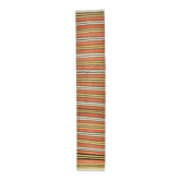 Tapis couloir Lon Kilim rayé en tons chauds de terre 2x12, 65x366 cm