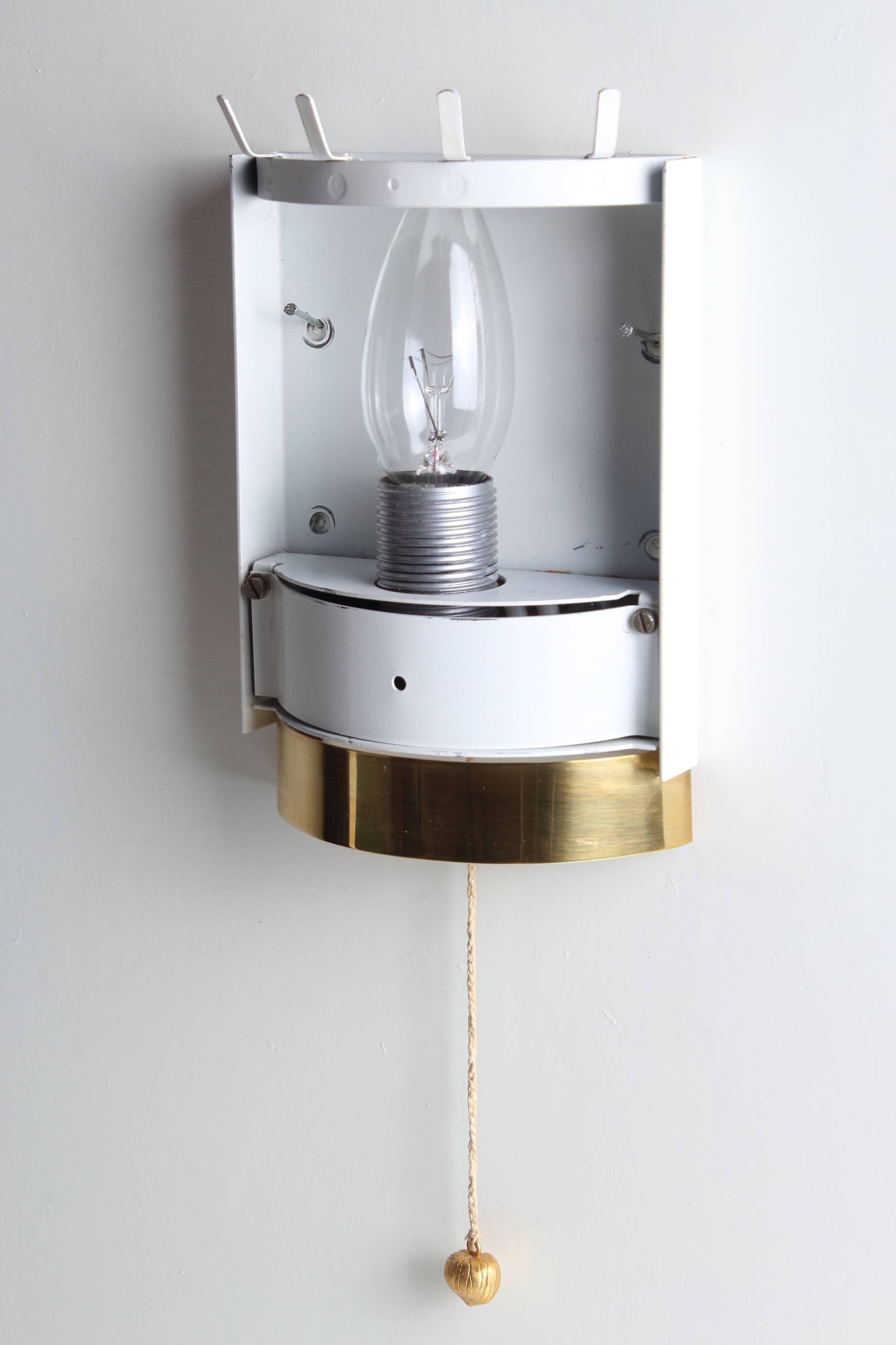 Gold metal and Murano glass wall light by DORIA, 1970s.
