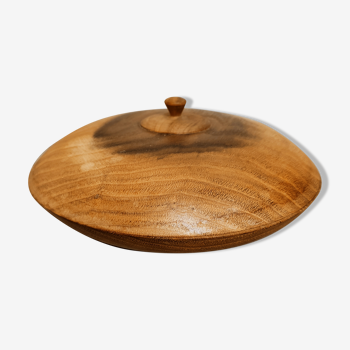 Round teak box