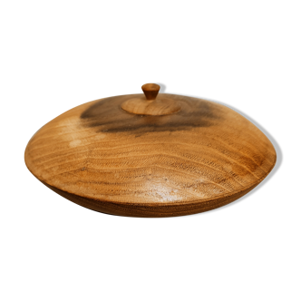 Round teak box