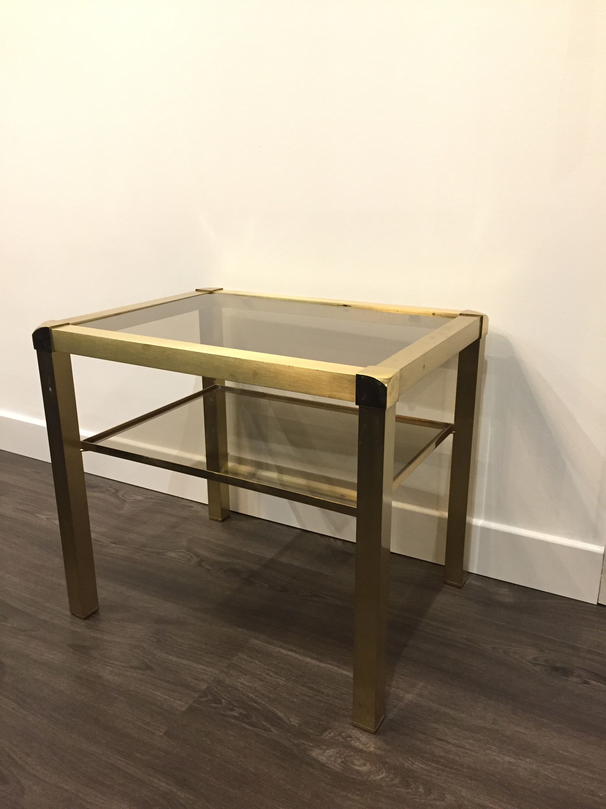 Table brass and glass Mara