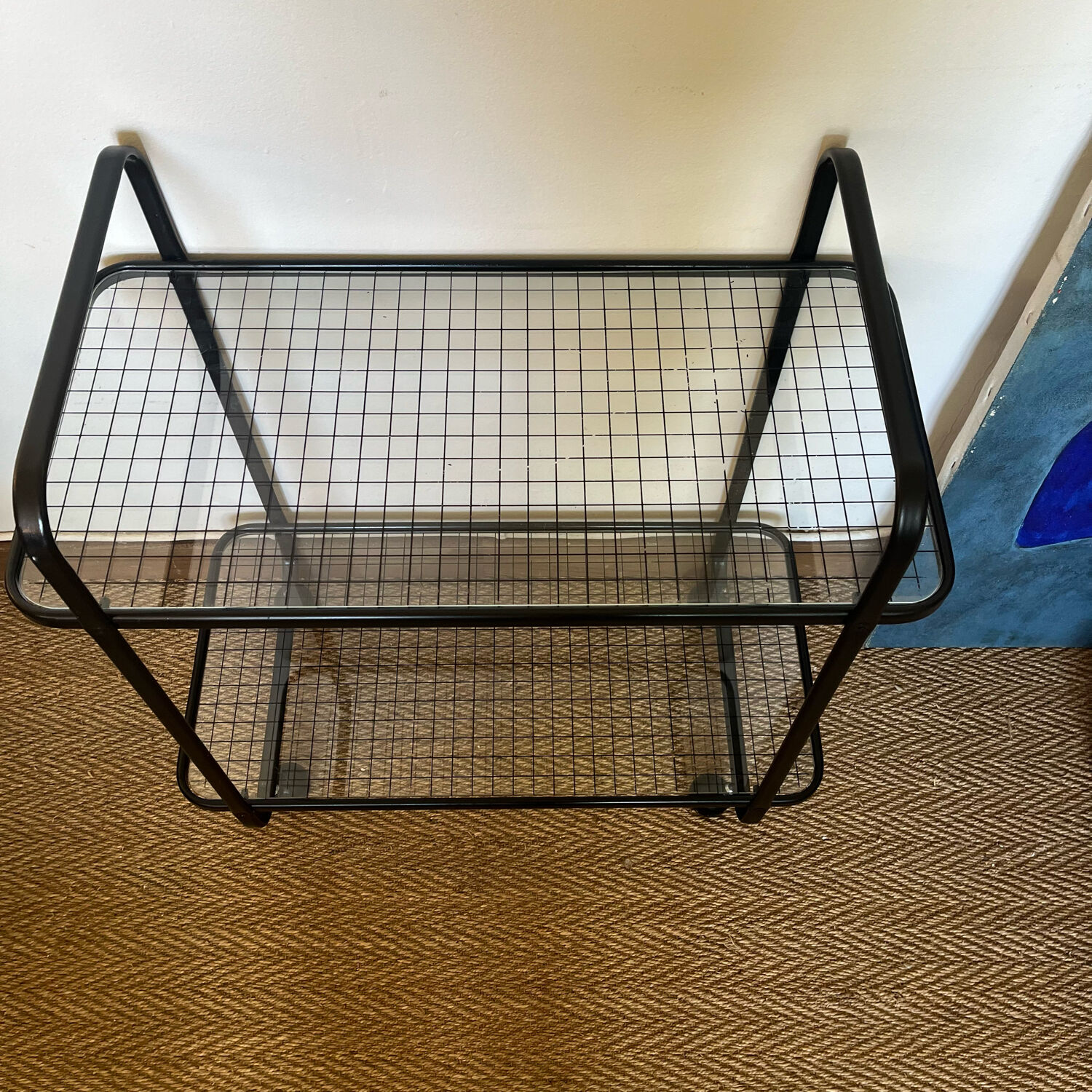 Serving with vintage metal and glass wheels