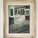 Tableau ancien village italien années 40
