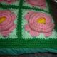 Cushion hook green pink yellow 40x40
