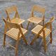 Lot de 4 chaises pliantes, années 1980