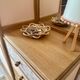 Asymmetrical floral wardrobe, natural oak & powder pink
