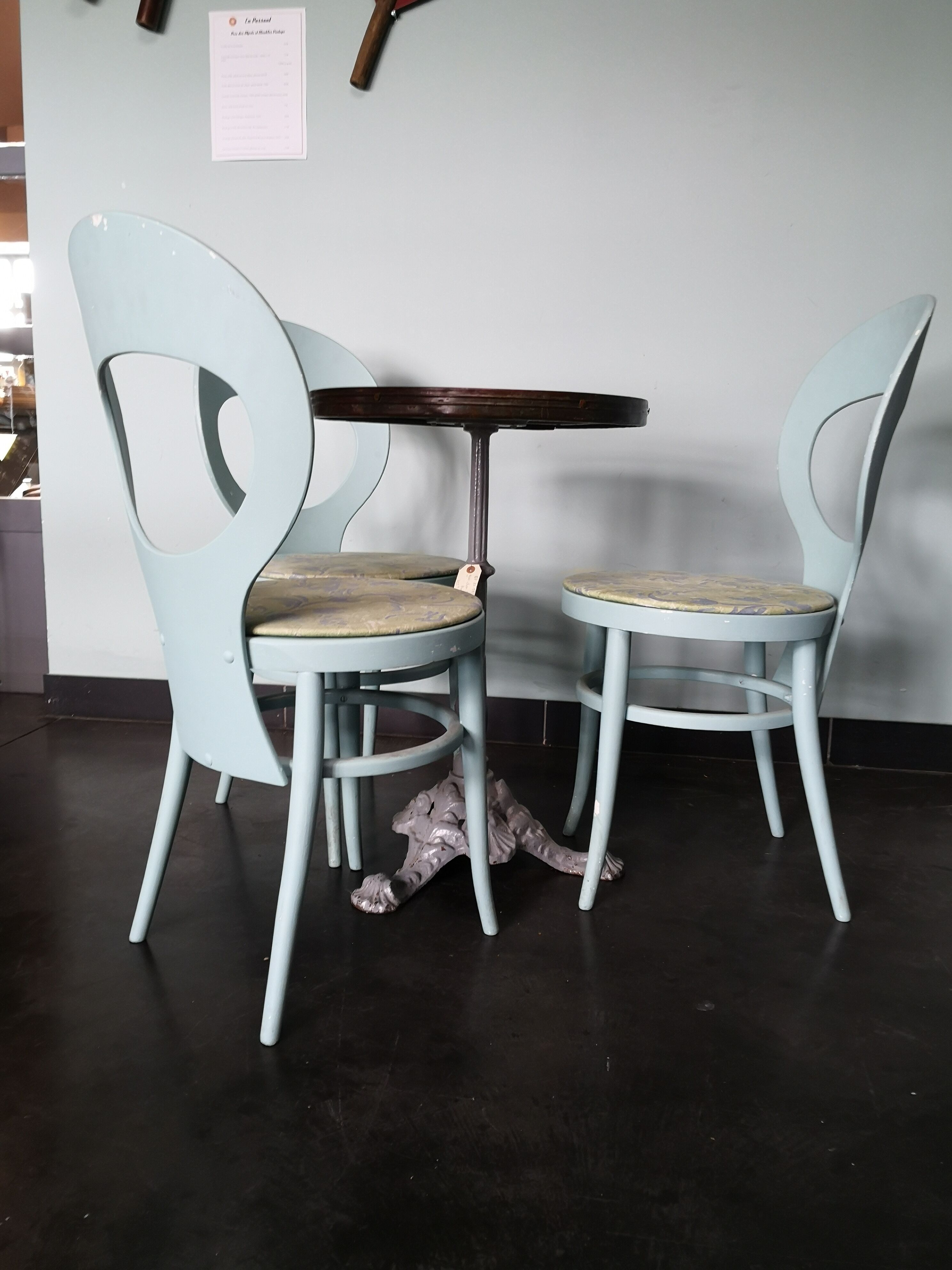 3 Bauman model bistro chairs seagull