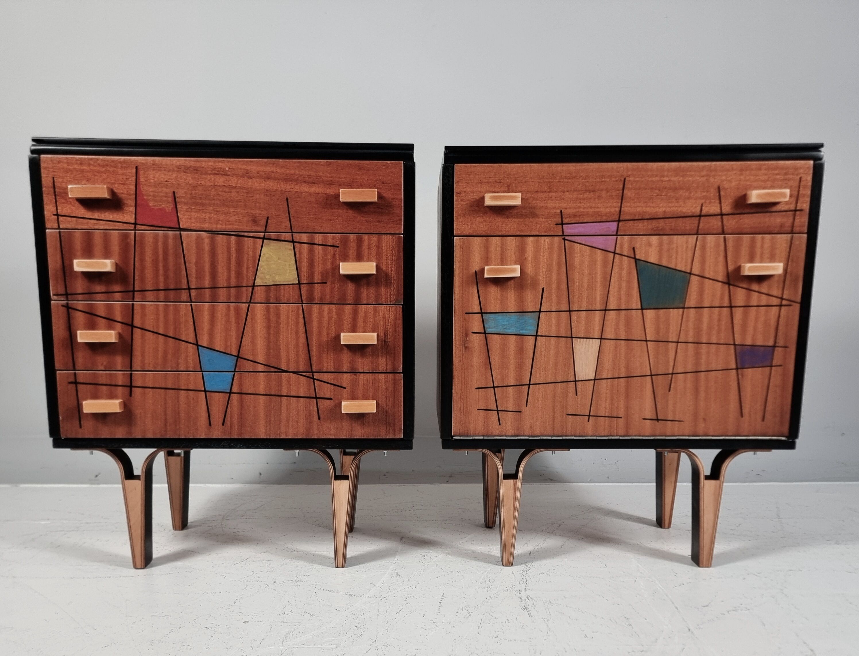 Tables de chevet, années 1970, ensemble de 2