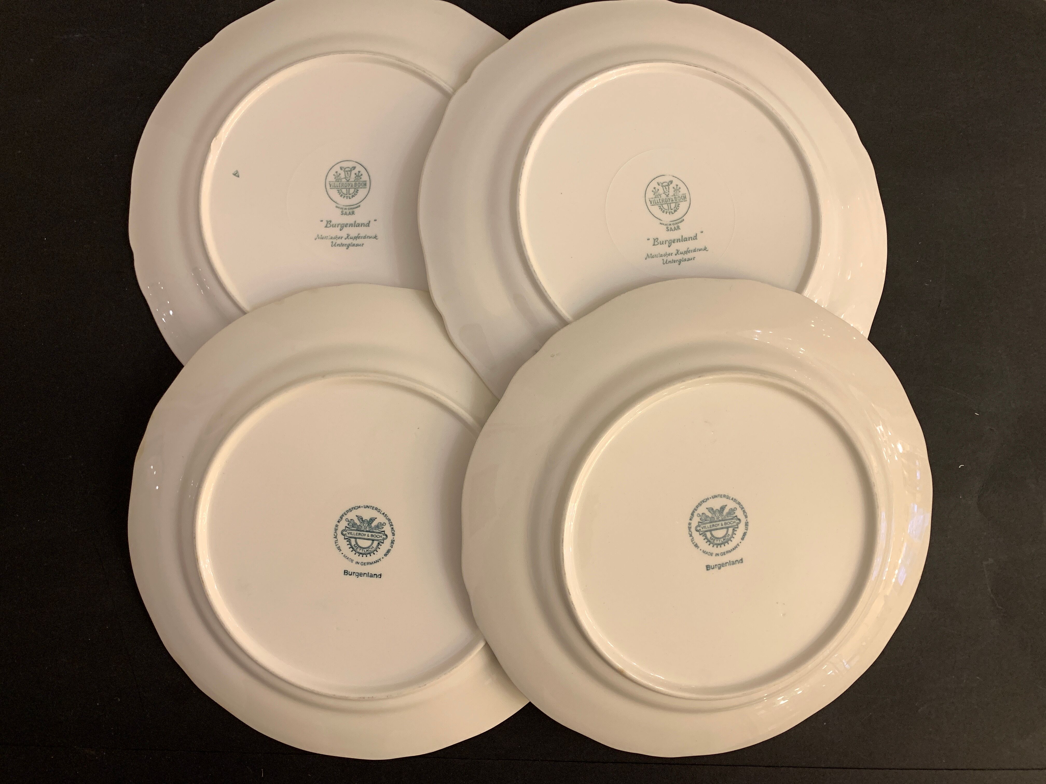 Set of 8 flat plates Villeroy and Boch Burgenland