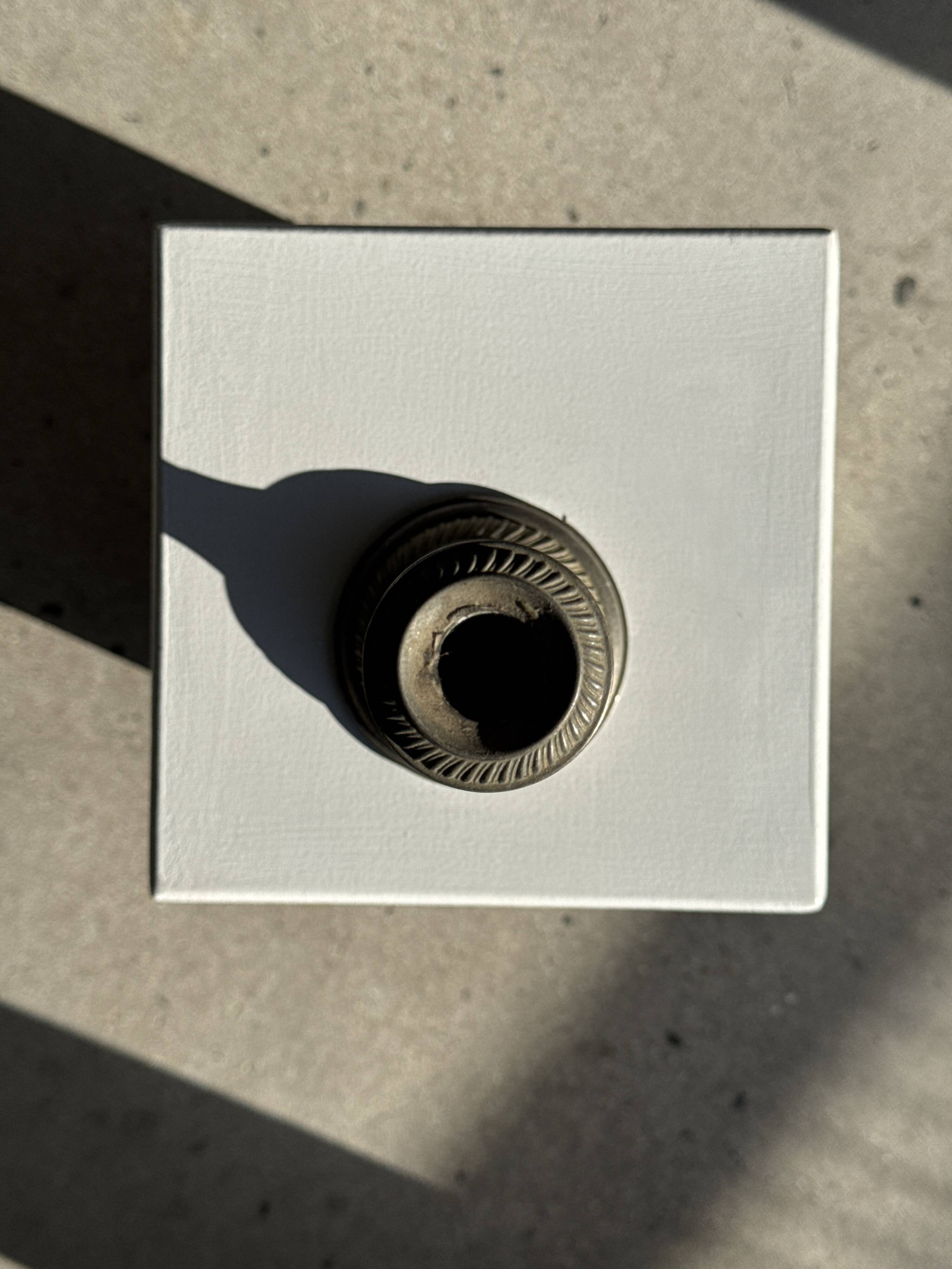 Large antique silver-plated candlestick H29 D10.5