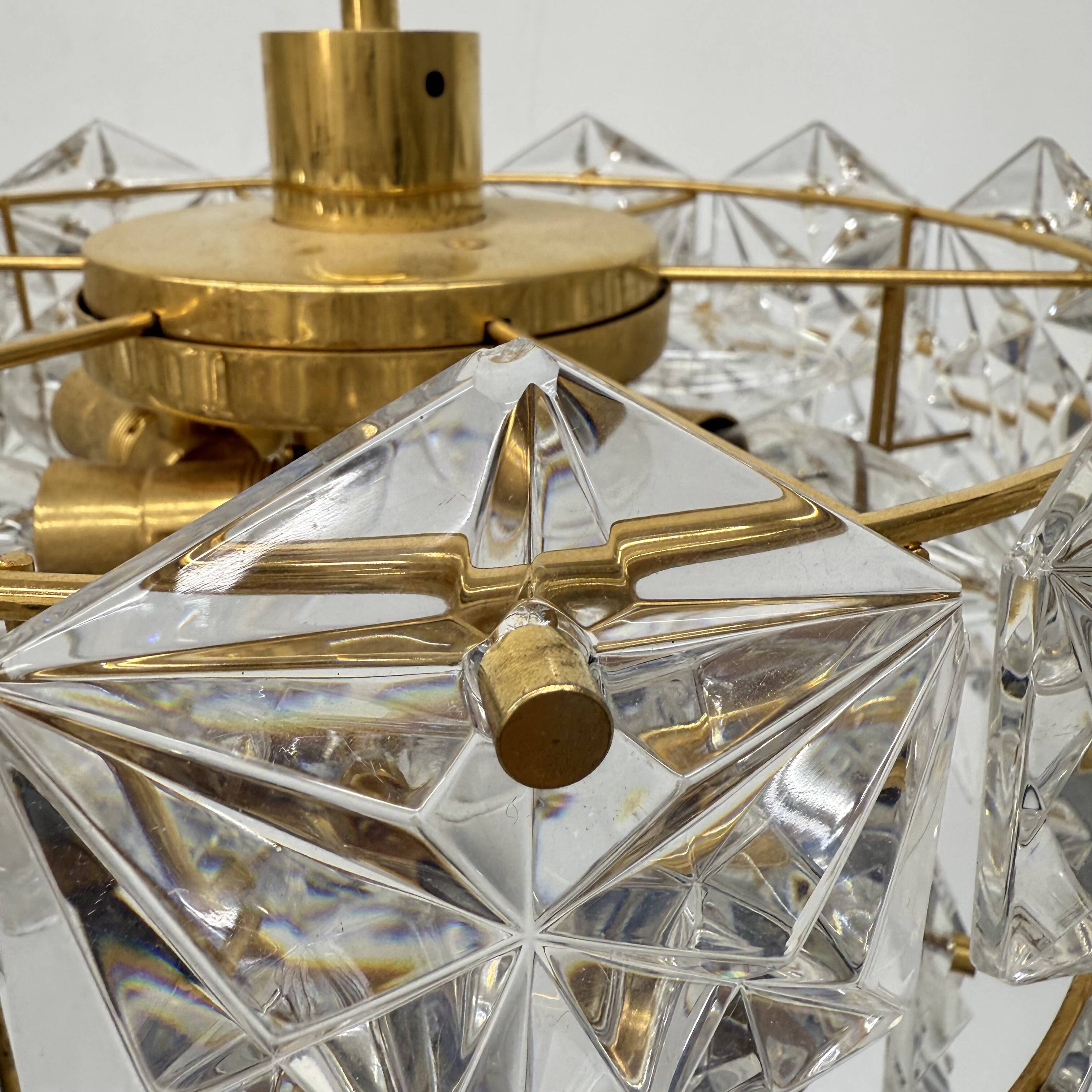 Kinkeldy chandelier with crystal , 1970s