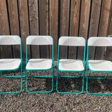 4 chaises pliantes vintage 80's
