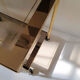 Belgo Chrom serving trolley in gold metal from the 60s/70s